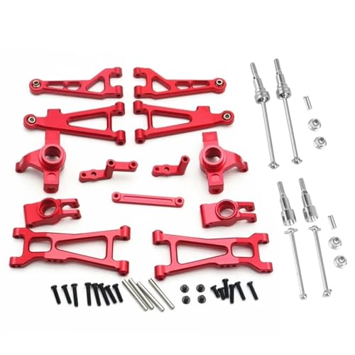 zhangZR Metall-Antriebswellen-Aufhängungsarm-Set, for HAIBOXING for HBX 16889 16889A 16890 SG1601 SG1602 1/16 RC Car Upgrades Parts(Red) von zhangZR