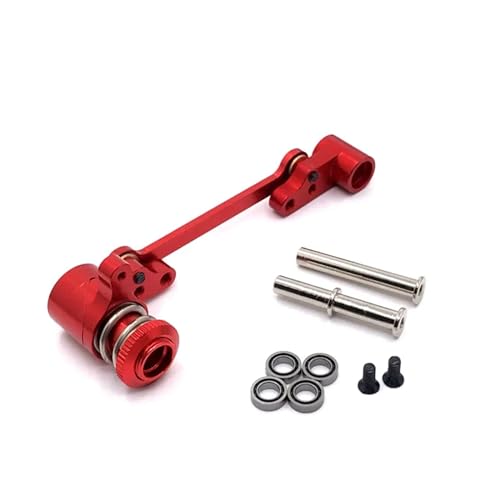 zhangZR Metall-Lenkbaugruppe, for 1/12 1/14 for Wltoys 144010 144001 02 124016 17 18 19 RC-Car-Upgrade-Teile(Color:Red) von zhangZR