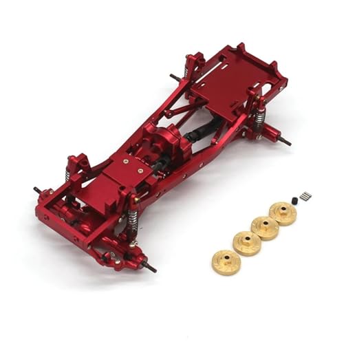 zhangZR Metall-RC-Car-Rahmen-Chassis-Kit, for Xiaomi for Suzuki for Jimny 1/16 RC-Crawler-Auto-Upgrade-Teile(Color:Red) von zhangZR