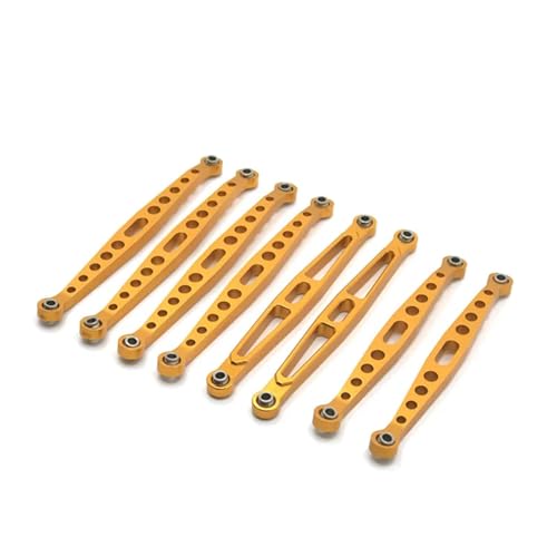 zhangZR Metallmodifizierte Zugstangenverbindungen, geeignet for 1/10 ZP1001 1002 1003 1004 Ferngesteuerte Kletterwagen-Upgrade-Teile(Yellow) von zhangZR