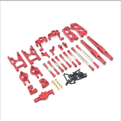 zhangZR Metallteil Hinterachsarm Wavefront Box Gear Connection, for Wltoys 12428 12423 RC Car Upgrade Parts(Color:Red) von zhangZR