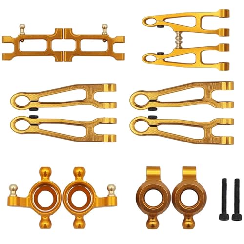 zhangZR Oberer unterer Schwingensatz aus Metall for Lenkungsbecher, for SG1603 SG1604 UD1601 UD1602 SG-1603 SG-1604 RC-Auto-Upgrade-Ersatzteile(Yellow) von zhangZR