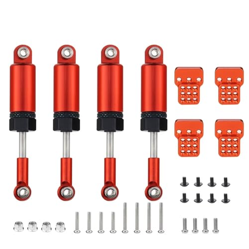 zhangZR Upgrade-Teile-Set Stoßdämpfer, for 1/16 RC CAR for WPL Truck C14 C24(Red) von zhangZR