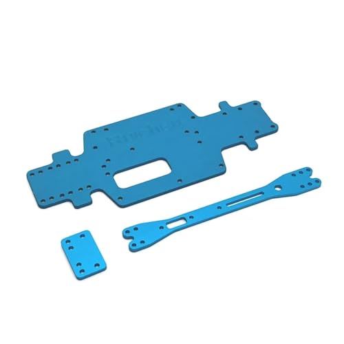 zhangZR Verbesserte Bodenplatte aus Metall und zweischichtige Platte, for 1/28 for Wltoys 284131 K979 K989 K999 RC-Car-Upgrade-Teile(Color:Blue) von zhangZR