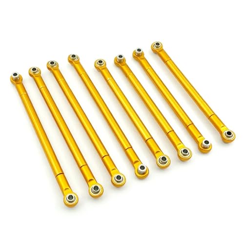 zhangZR for MN86S MN86 MN86KS MN86K MN G500 Upgrade-Teile, 8 STÜCKE Metallzugstange Verbindungsstange 1/12 RC Autozubehör(Yellow) von zhangZR