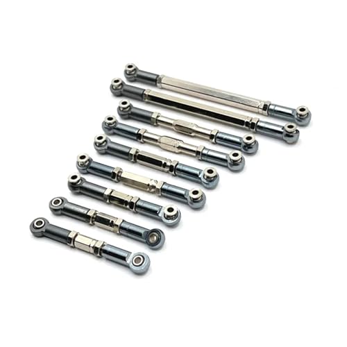 zhangZR for Wltoys 12429 Metall vorne hinten Spurstangengestänge Servo Link Lenkstange Set 1/12 RC Car Upgrades Teile Zubehör(Titanium) von zhangZR