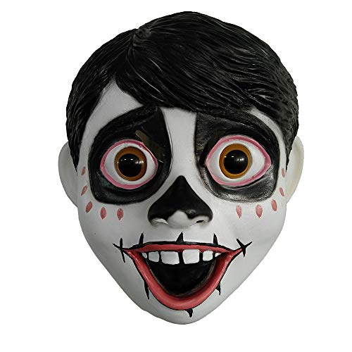 Coco Movie Miguel Latex Maske Cosplay Kostüm Halloween Party Requisiten Weiß von zhongcai