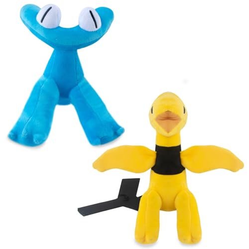 Rainbow Friends Chapter 2 Kuscheltiere,Rainbow Friends Chapter 2 Cyan,9.8 In New Rainbow-Friends Chapter Chapter 2 Cyan Vs Yellow Plush Toy,for Kids Birthdays-Yellow+Blue von zingking