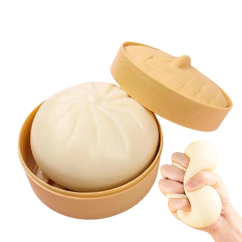 zjhukfmc Dumpling Stress Ball, Dumpling Squishy Fidget Toy, 10x10x6,5cm, Sensory Fidget Toy, Stress Relief Squeez Toy,Weich Dekompression Spielzeug,Knödel Stressbälle Fidget Sensorisches Spielzeug von zjhukfmc