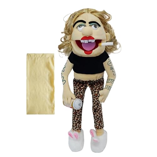 Jeffy Puppet Plüschspielzeug, 35CM Jeffys Mutter und Papa Handpuppenpuppe, Lustiger Cartoon Jeffys Französischer Maler und Nancy Plüschfigur, Für Fans Präsentieren und Wohnkultur von znutc