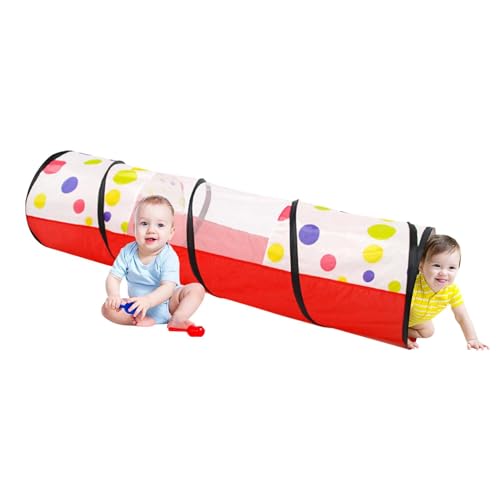 Spieltunnel für Kinder, bunt, tragbar, faltbarer Tunnel für Kleinkinder, Klettertunnel für den Kindergarten, Lernspielzeug für das Wohnzimmer von znutc