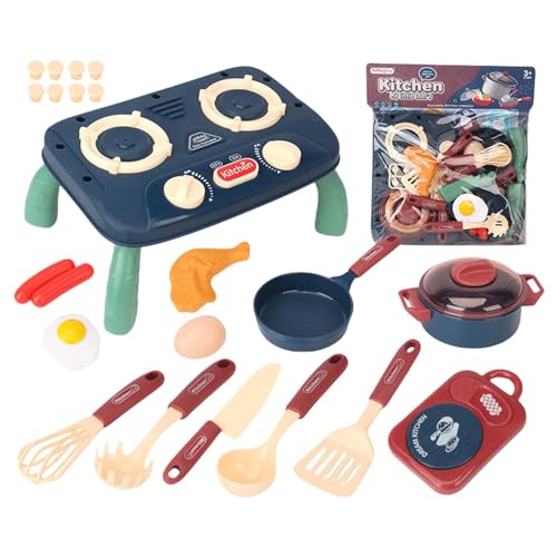 znutc Küchenzubehör, Küchenspielzeugset für | Elektrisches Set mit 14 Lernspielzeugen, vorgeben zu kochen, um die Hand-Auge-Koordination zu trainieren und zu entwickeln von znutc