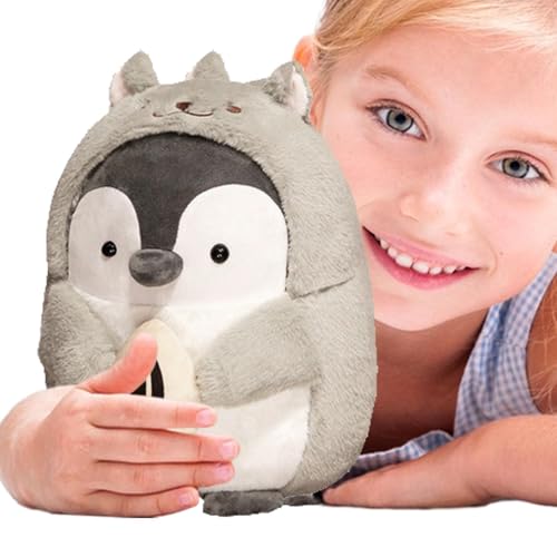 znutc Süße Kuscheltiere,Pinguin-Stofftier | Entzückendes Pinguin-Plüschtier-Plüschtier | Bequemes Tierdekor-Kissen aus Plüsch für Kinder und Erwachsene von znutc