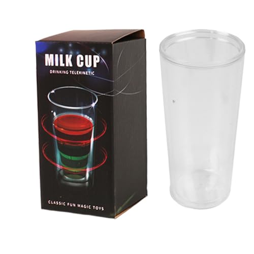 znutc Verschwindender Milchbecher,Verschwindende Milchflasche - Liquid Clear Prop Cup - Attraktiver verschwindender Milchkrug für Tricks, Milchkrug Comedy Liquid Trick Cup zum Spaß von znutc