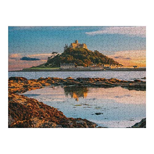 1000-teiliges Puzzle, St. Michael's Mount, Puzzles für Erwachsene 1000-teiliges Puzzle für Kinder, Heimdekoration für Erwachsene, 26 x 38 cm von znwrr