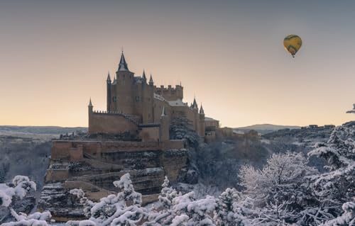 2000-teiliges Puzzle, Burg Hohenzollern und Ballon im Winter, einzigartige Geburtstags, 70 x 100 cm von znwrr