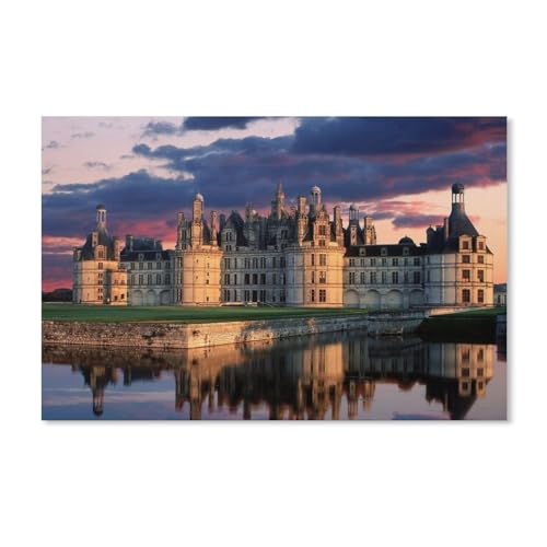 2000-teiliges Puzzle für Erwachsene, Schloss Chambord, Loiretal, klassisches Puzzle, schwieriges Puzzle, Spaß, kreatives DIY-Spielzeug, Geschenke für Mädchen und Jungen, Familienspiele, 70 x 100 cm von znwrr