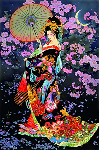 Frau unter dem japanischen Kirschbaum – Puzzle 2000 Teile papierartiges Puzzlespiel für Erwachsene und Kinder, Spielzeugpuzzles, 70 x 100 cm von znwrr