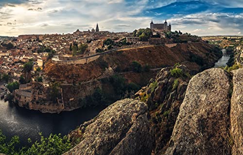 Puzzle 1000 Teile, Natürliche Landschaft des Fluss-Canyons in Toledo, Spanien, individuelles Puzzle 50x70CM von znwrr
