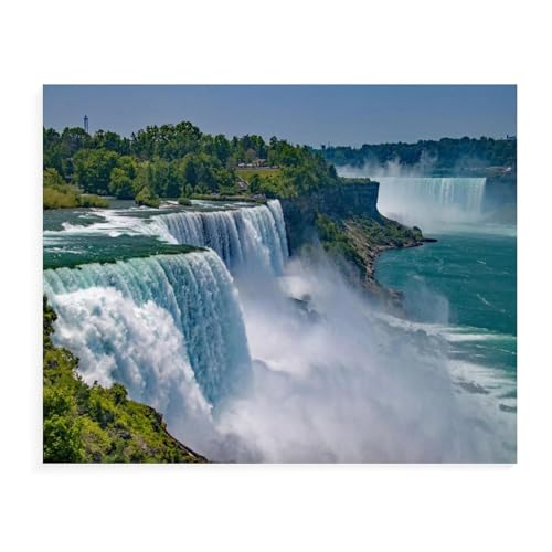 Puzzle 1000 Teile,Niagarafälle,Kinderkunst für Erwachsene Kinderspiele Lernspielzeug 50x70CM von znwrr