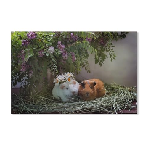 Puzzle 2000 Teile für Erwachsene, Meerschweinchen mit Zwei Strohhalmen, Teenager, Jungen und Mädchen, Premium-Qualität, lustige Familien-Herausforderungspuzzles zum Geburtstag, 70 x 100 cm von znwrr