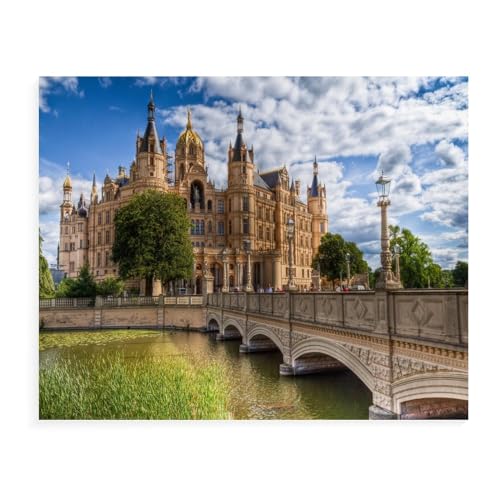 Puzzle für Erwachsene, 2000 Teile, Schweriner Schloss, Papierpuzzle, schwieriges Puzzle für Erwachsene und Teenager, Freizeitspaß, Spielspielzeug, geeignet für Familienfreunde, dekorativ, 70 x 100 cm von znwrr