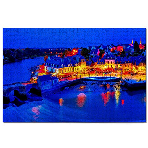 Puzzles Frankreich Auray 1000-teiliges Puzzle für Erwachsene und Familien, Reisegeschenk, Souvenir, 50 x 70 cm von znwrr