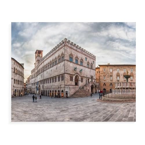 Puzzles für Erwachsene, 1000 Teile, DIY, Perugia, Papierpuzzles, schwierige Puzzles für Kinder, Lernspielzeug, Geschenkspiele, 38 x 52 cm von znwrr