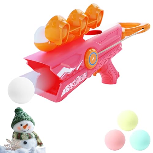 Snowball Gun, Snow Gun, Snowball Launcher Gun, Snow Ball Guns Toys for Kids Ages 8-12, Winter Outdoor Toys Snow Gun Snowball Fight (Pink) von zoocco