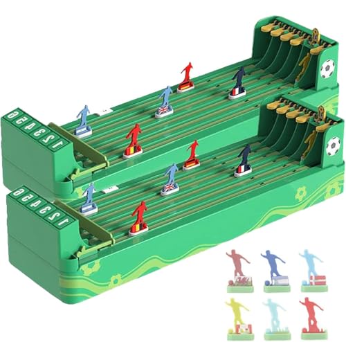 zoocco Horse Racing Table Game, Electric Horse Racing Game, Horse Racing Game Electronic, Family Party Entertainment Games (Football-2PCS) von zoocco