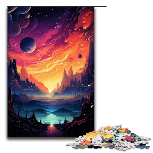 Jigsaw Puzzle 1000 Teile für Erwachsene und Kinder farbenfrohes psychedelisches verträumtes Galaxie Puzzle für Erwachsene Holzpuzzle 75 x 50 cm Jigsaw Puzzle 1000 Teile für Erwachsene und Kinder farbenfrohes psychedelisches verträumtes Galaxie Puzzle für Erwachsene Holzpuzzle 75 x 50 cm von zouxangzz