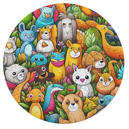 Puzzle Geschenk Afrikanische Tiere 68 teiliges Puzzle Holzpuzzle für Erwachsene und Kinder ab 12 Jahren Entspannungspuzzlespiele 20x20cm von zouxangzz