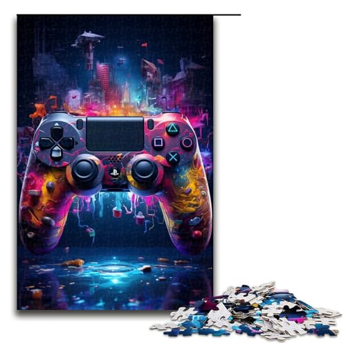 Puzzle für Erwachsene 1000 Teile buntes Game Controller Puzzle Holzpuzzle Lernspiel Herausforderungsspielzeug 75 x 50 cm Puzzle für Erwachsene 1000 Teile buntes Game Controller Puzzle Holzpuzzle Lernspiel Herausforderungsspielzeug 75 x 50 cm von zouxangzz