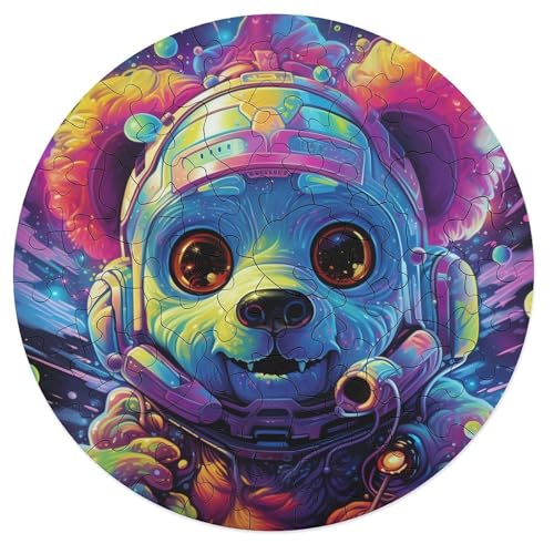 Puzzle für Erwachsene Art Koalas 68 teiliges Puzzle für Erwachsene und Kinder ab 12 Jahren runde Holzpuzzles Denksportaufgabe 20 x 20 cm von zouxangzz