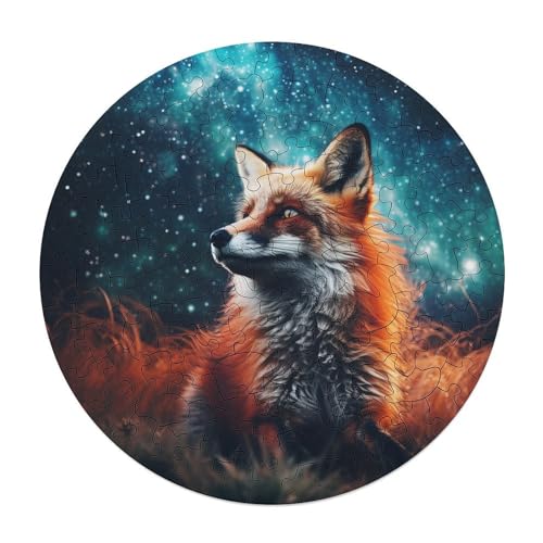 Puzzle für Erwachsene und Kinder Star Fox 120 teiliges Puzzle aus Holz runde Puzzles für Erwachsene und Kinder anspruchsvolles Spiel 29 x 29 cm von zouxangzz