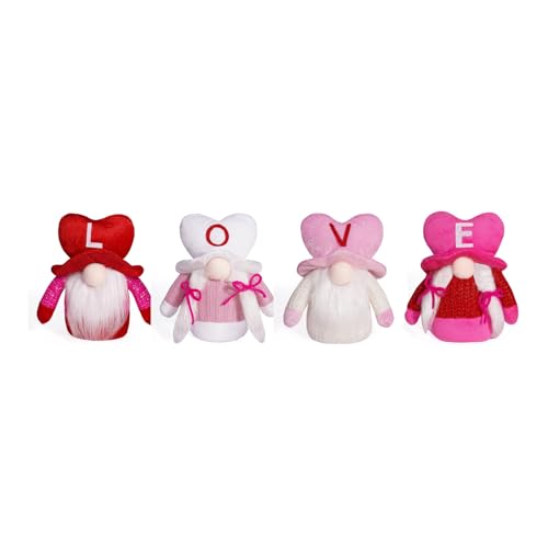 zuousxbs 4pcs Rudolphs Plüsch Figuren Plüsch Ornamentation Für Valentinstag Dekors Dekors Weich Und Haltbarkeit Geschenk Für Alle Altersgruppen von zuousxbs