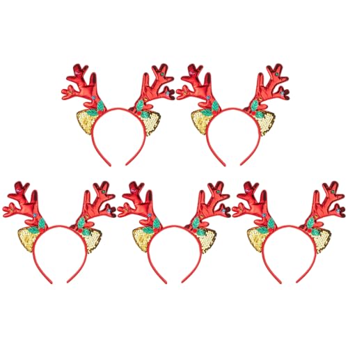 zuousxbs 5pcs Festives Weihnachtsstirnband Mit Stilvollen Leuchtenden Kopfbedeckungen Zum Feiern Beleuchtetes Haarbandzubehör von zuousxbs