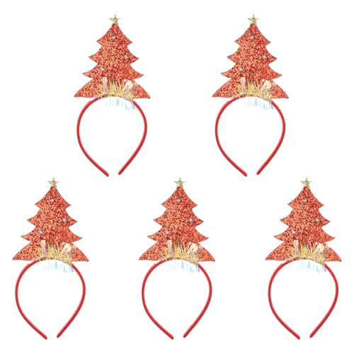 zuousxbs 5pcs Festives Weihnachtsstirnband Mit Stilvollen Leuchtenden Kopfbedeckungen Zum Feiern Beleuchtetes Haarbandzubehör von zuousxbs