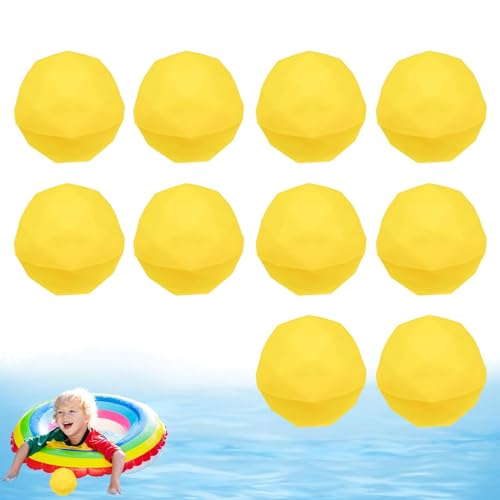 10 Stück Wasserspielzeugbälle, nachfüllbare Wasserballons, wiederverwendbare Wasserballons, waschbare Luftballons, Sommerspielzeug für Schwimmbadspiele, Strandhinterhof, geeignet für Kinder ab 3 Jahre von zwxqe