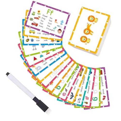 Alphabet Learning Flash Card-26-teiliger farbenfroher Buchstabe Flashcard für Vorschule, frühe Bildung mit Anerkennungspraxis, robuste Lernkarten für die Schule, Kindergarten im Klassenzimmer Kinderga Alphabet Learning Flash Card-26-teiliger farbenfroher Buchstabe Flashcard für Vorschule, frühe Bildung mit Anerkennungspraxis, robuste Lernkarten für die Schule, Kindergarten im Klassenzimmer Kinderga von zwxqe