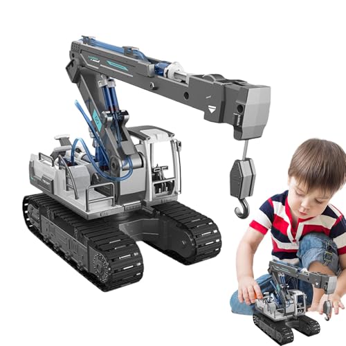 Engineering Toys, Hydraulic Power Toys, Tracked Mechanical Vehicle, Hydraulic Power Engineering Toy for Kids, Assembly Construction Vehicle - Ideal for Educational Learning Projects von zwxqe