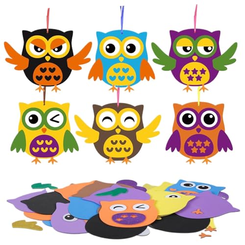 Fall Animal Crafts, Autumn Animals Crafts Sticker, Cute Owl Fall Craft, DI Y Fall Animal Stickers, Kids Craft Activities, Craft Kits for 3+ Years, Seasonal Animal Crafts, Fall Themed Crafts von zwxqe