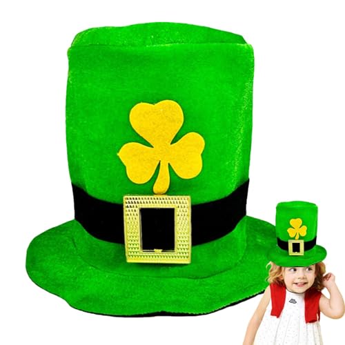 Green Top Hat, St Patrick's Day Leprechaun Hat, Irish Holiday Cosplay Hat, Leprechaun Costume Hat, Gold Buckle St Patrick's Hat, Adult St Patrick's Day Hat, Teens Irish Costume Hat, Men’s Leprechaun von zwxqe