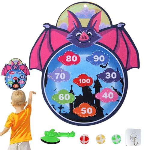 zwxqe Halloween Children's Toy Dart Board, Adhesive Balls Target Board Game, Halloween Targeting Children Game, Family Game Night Ball Toy, Throw Ball Game for Kids, for Study Room, Dormitory von zwxqe