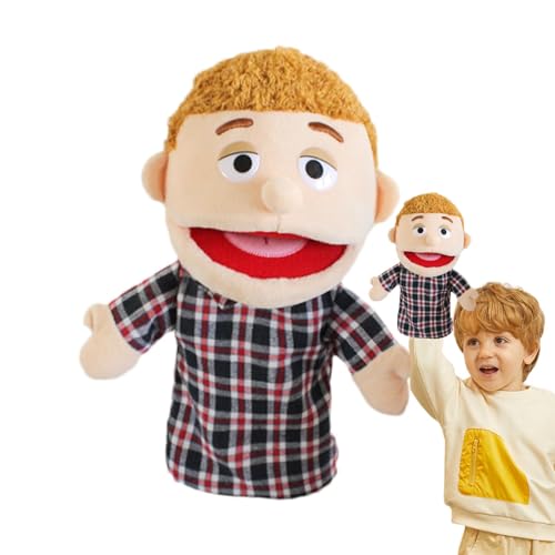 Hand Puppets, Grandfather Plush Puppet Toy, Family Role-Play Set with Mom, Dad, Brother, and Sister, Soft Plush for Kids’ Storytelling and Imaginative Play von zwxqe