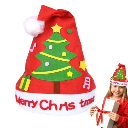 Handgemachte Weihnachtsmützen Set - Weihnachtshut Bastelset Handarbeit - Weihnachtsmann Ausstattung Set für Kinder Vorschule Zuhause Ferienaktivitäten Mädchen Kinderzimmer Valentinstag Handgemachte Weihnachtsmützen Set - Weihnachtshut Bastelset Handarbeit - Weihnachtsmann Ausstattung Set für Kinder Vorschule Zuhause Ferienaktivitäten Mädchen Kinderzimmer Valentinstag von zwxqe