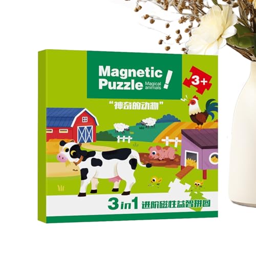 Interaktives Puzzle - Magnetisches Lernen -Puzzle für Kleinkinder, Bildungsspiele für Mädchen, Zuhause, Büro, Vorschule und Innenräume, Feinmotorik und kognitive Entwicklung Interaktives Puzzle - Magnetisches Lernen -Puzzle für Kleinkinder, Bildungsspiele für Mädchen, Zuhause, Büro, Vorschule und Innenräume, Feinmotorik und kognitive Entwicklung von zwxqe