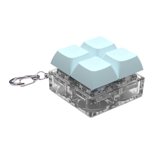 Keyboard Keychains Toy, 4-Button Mechanical Swithches, Min i Fidget Keychains, Satisfying Clicky Feel, Compact and Portable Design, Perfect for Backpacks, Part y Favors, Kids, and Adults von zwxqe