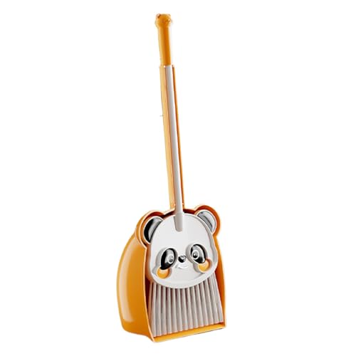 Kids Broom and Dustpan Set, Cute Panda Children Broom and Dustpan, Housekeeping Helper, Small Cleaning Combo for Pretend Play, Perfect for Home and Kitchen Cleanup Activities von zwxqe