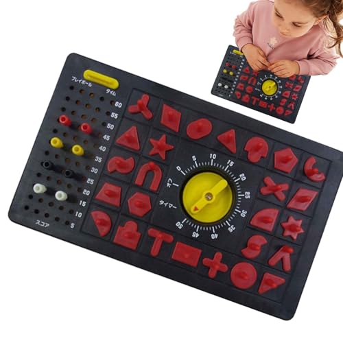 Perfection Game for Kids, Educational Shape Puzzles Toy, Two Players Popping Board Game, Shape Sorting Puzzles for 3-5 Years Old, Timer-Based Perfection Puzzle Game, Perfection Game with Timer for Kid von zwxqe